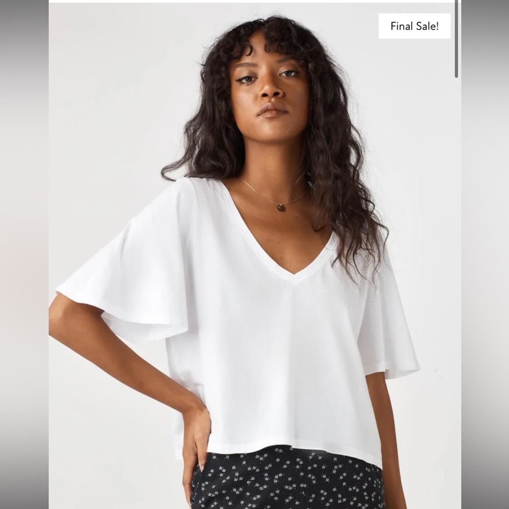 NWT Vetta Cropped Flutter Tee (Reversible)